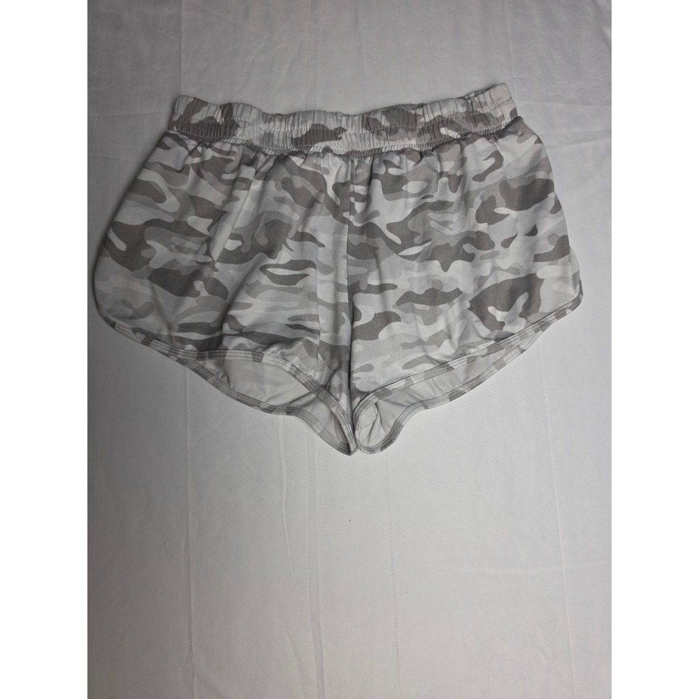 Evolution and Creation Grey Camo Athletic Shorts Womens Large M44628